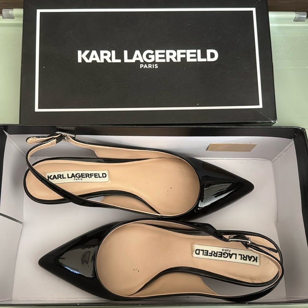 Karl Laugerfeld mid sling heels